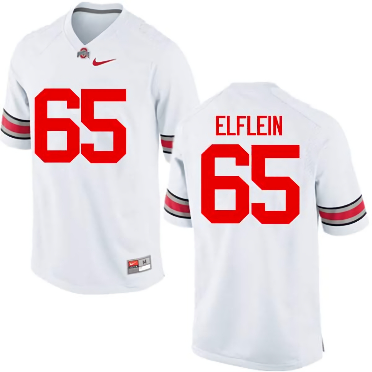 Pat Elflein Ohio State Buckeyes Men's NCAA #65 Nike White College Stitched Football Jersey CRU0656VC